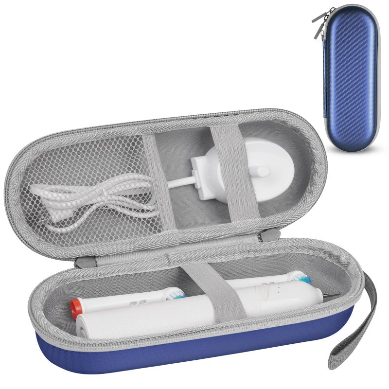 LOPHE Electric Toothbrush Travel Case, Dustproof Toothbrush Storage Holder, Portable Toothbrush Protective Cover Bag, Electric Toothbrush Case Container for Business Camping Travel (Royal Blue)